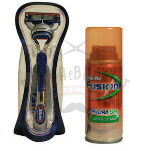 Gillette Kit Rasoio Fusion + Hydra Gel Sensitive 200 ml