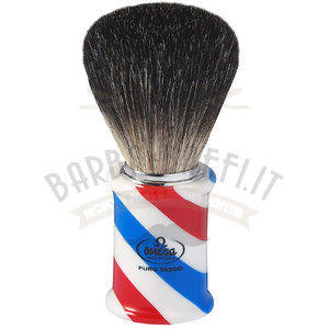 Pennello da barba in tasso Nero “BARBER POLE” Omega 6736