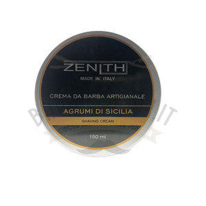 Zenith Ciotola In Ceramica Grigia + Sapone Da Barba Agrumi Di