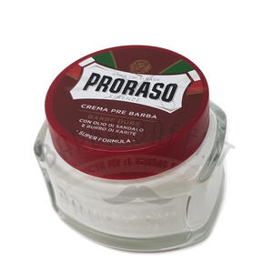 Crema Pre Barba Sandalo e Karite Proraso Linea Rossa vasetto 100 ml.