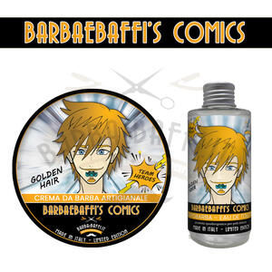 Kit Golden Hair H Crema da barba + Dopobarba EdT Barbaebaffi s Comics